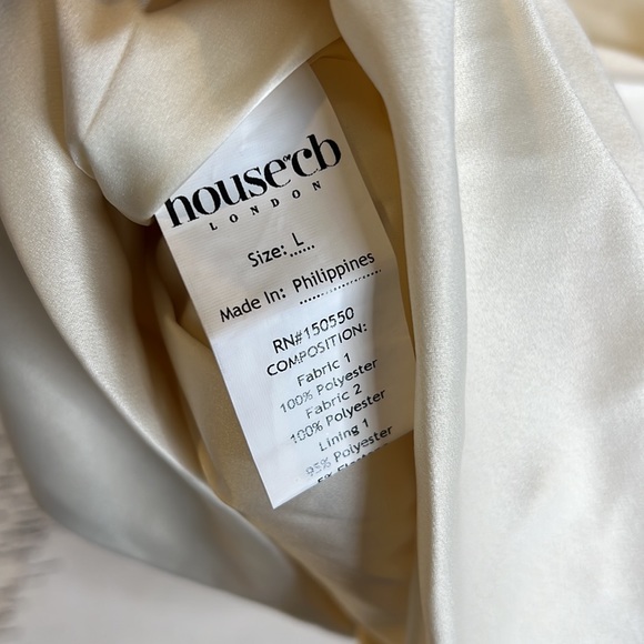 HOUSE OF CB 'Coraline' Ivory Satin Corset Dress - Picture 14 of 16